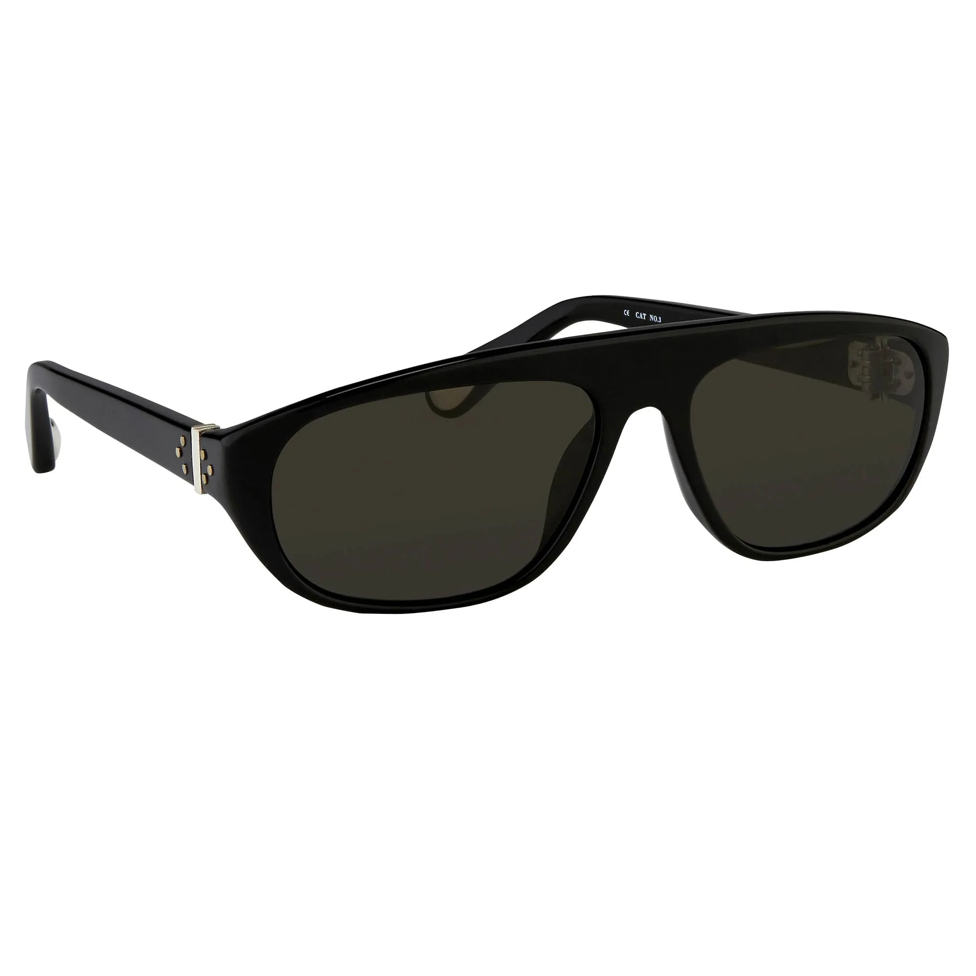 Ann Demeulemeester Sunglasses Flat Top Black and Grey