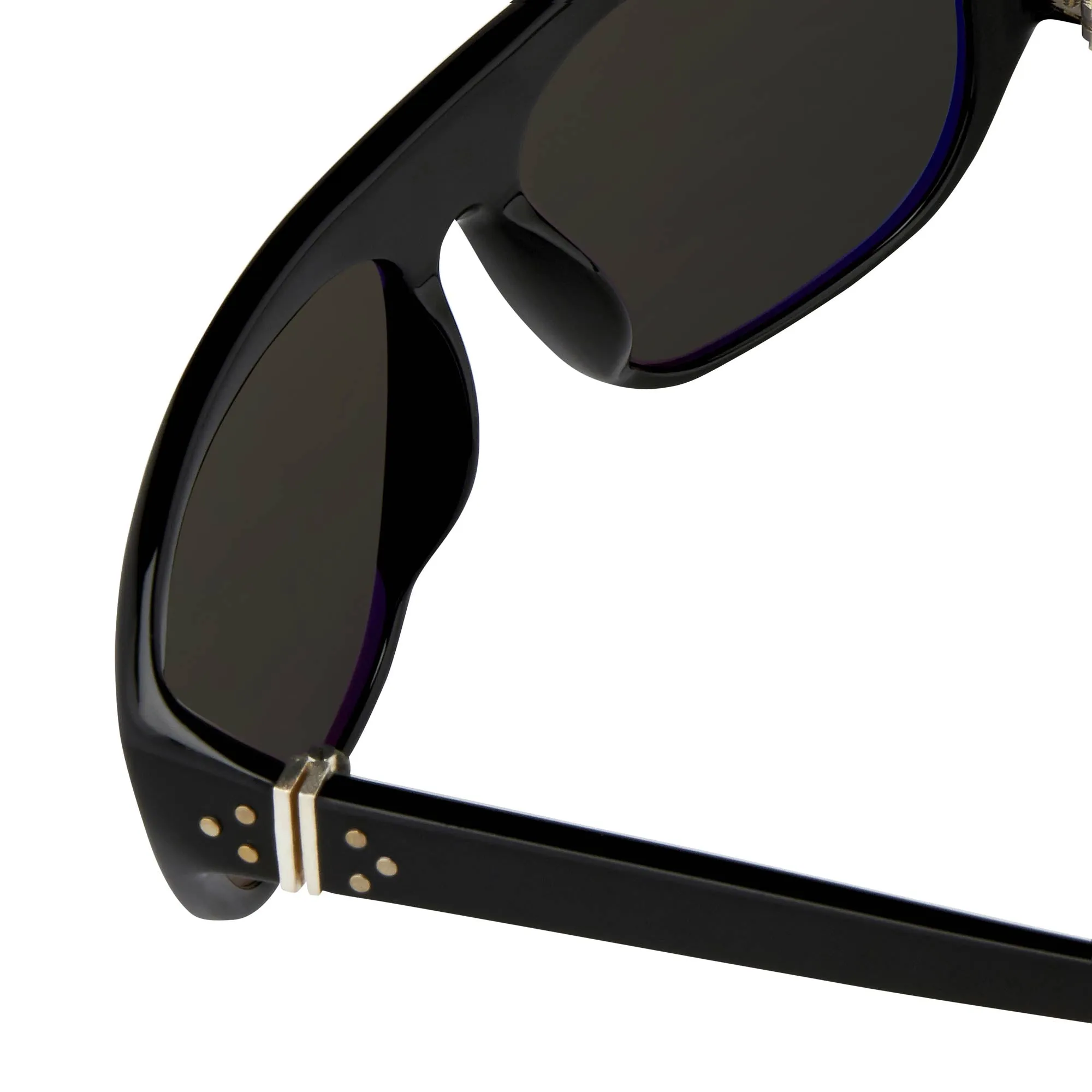 Ann Demeulemeester Sunglasses Flat Top Black and Grey