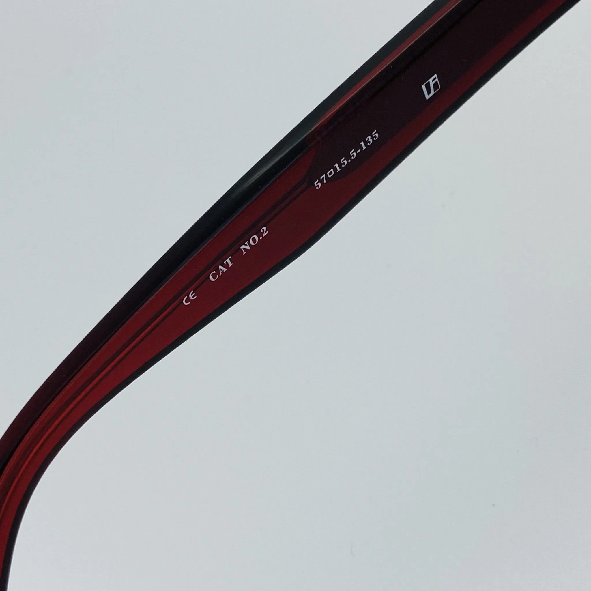 Ann Demeulemeester Sunglasses Flat Top Bordeaux Red and Blue