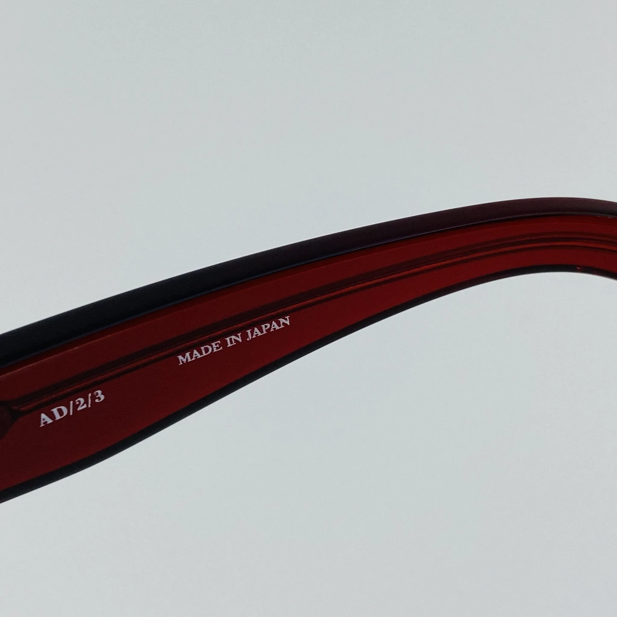 Ann Demeulemeester Sunglasses Flat Top Bordeaux Red and Blue