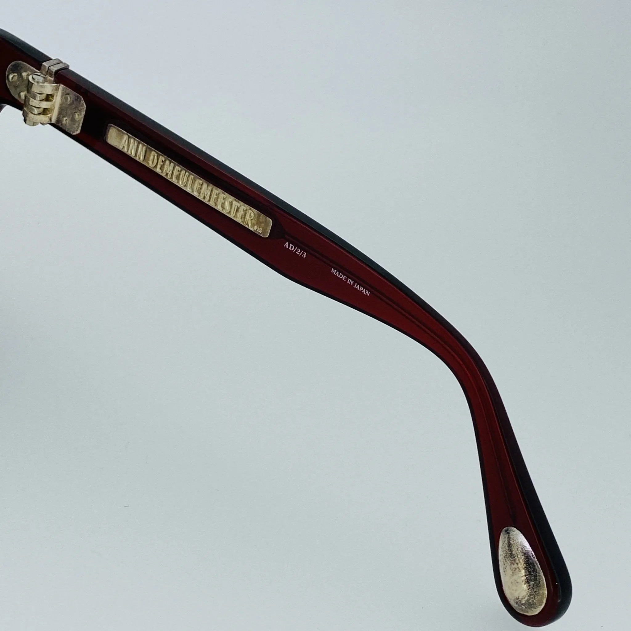 Ann Demeulemeester Sunglasses Flat Top Bordeaux Red and Blue