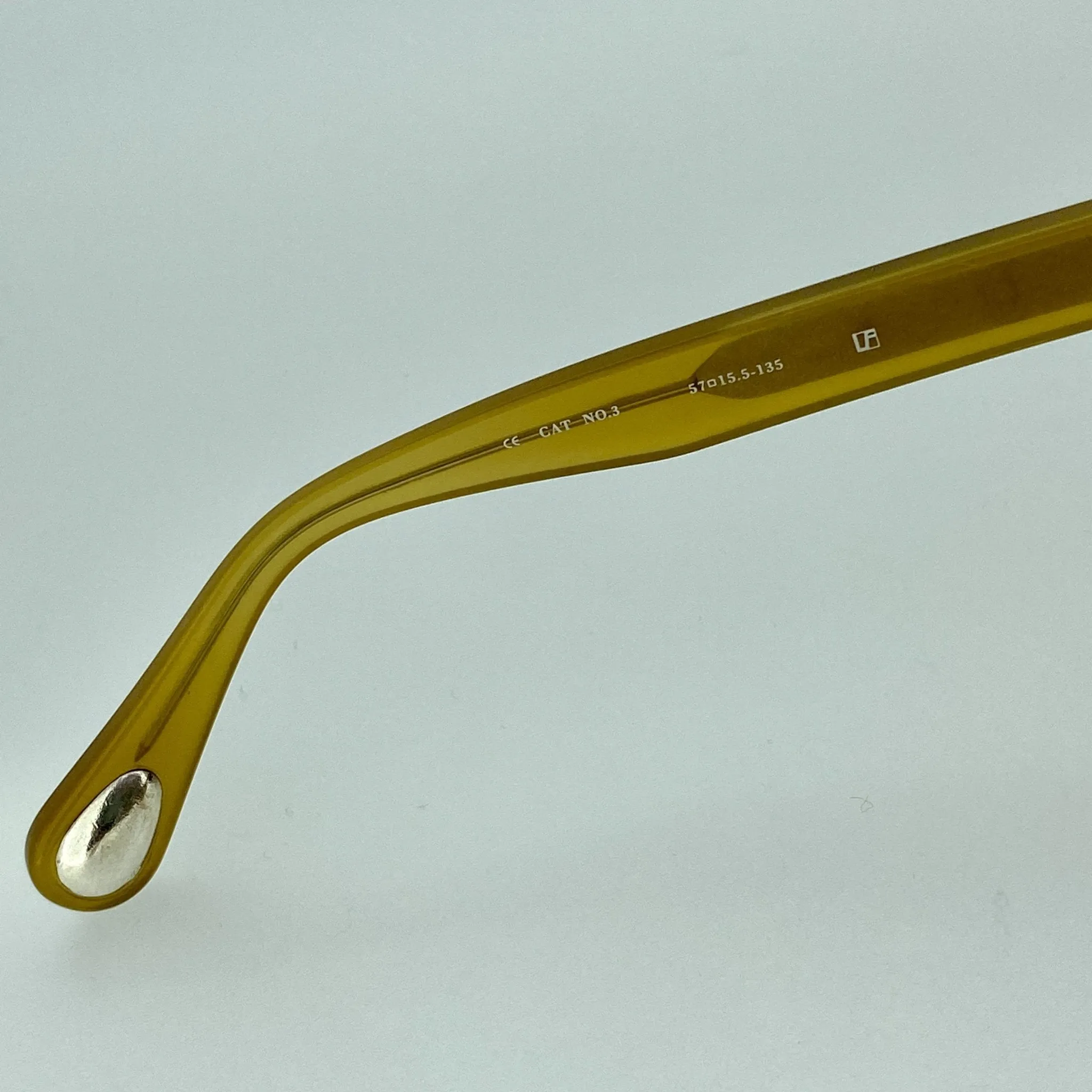 Ann Demeulemeester Sunglasses Flat Top Honey Orange and Green