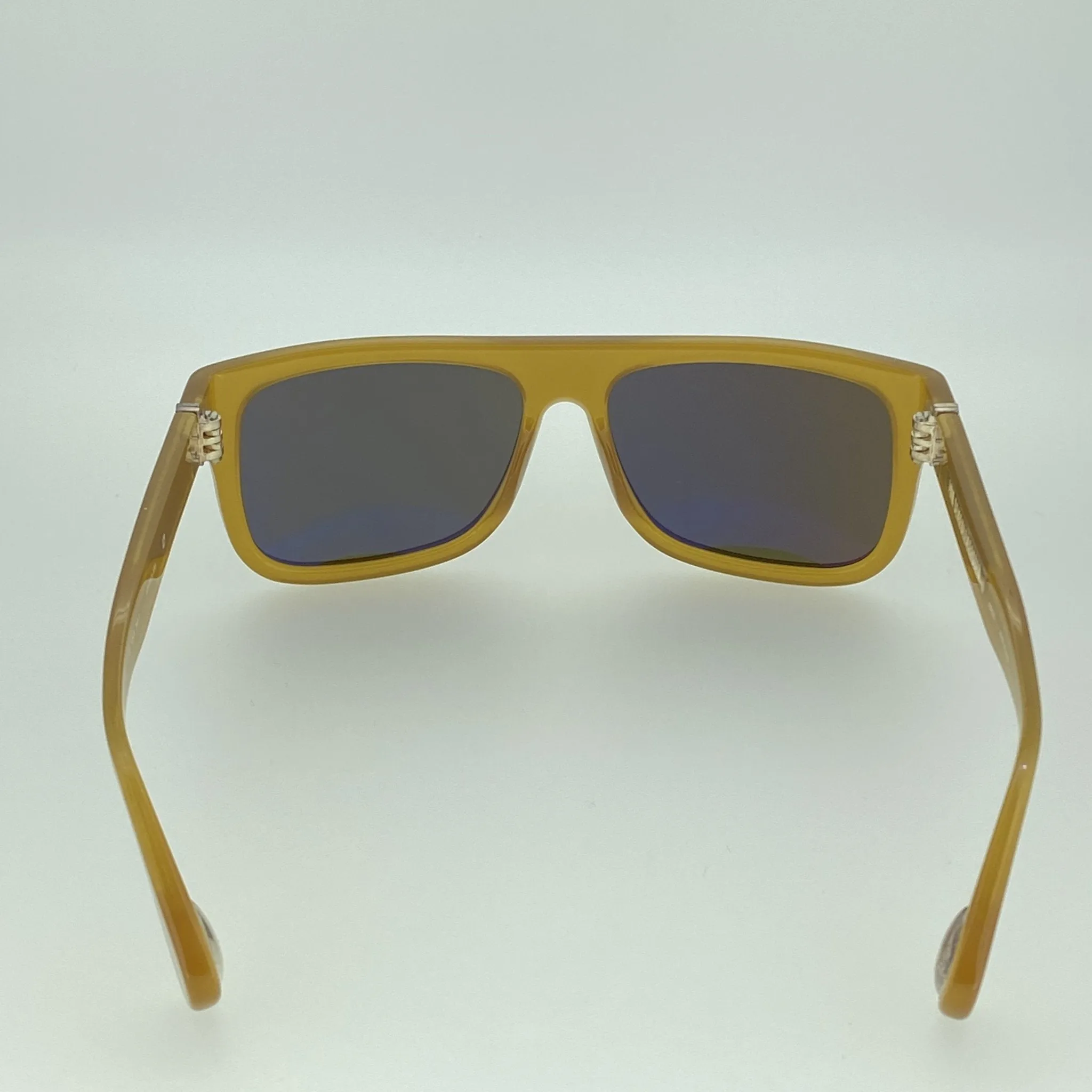 Ann Demeulemeester Sunglasses Flat Top Honey Orange and Green