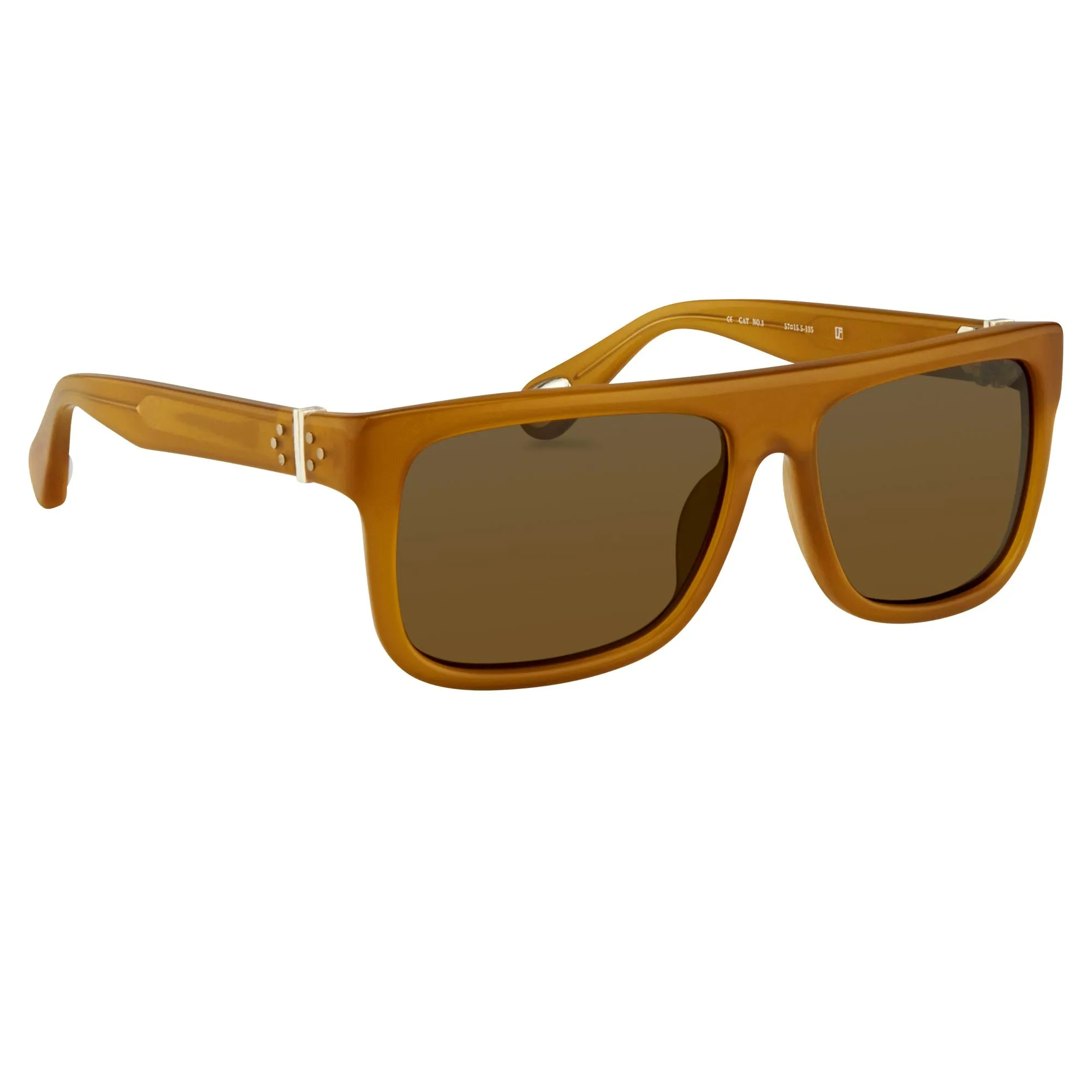 Ann Demeulemeester Sunglasses Flat Top Honey Orange and Green