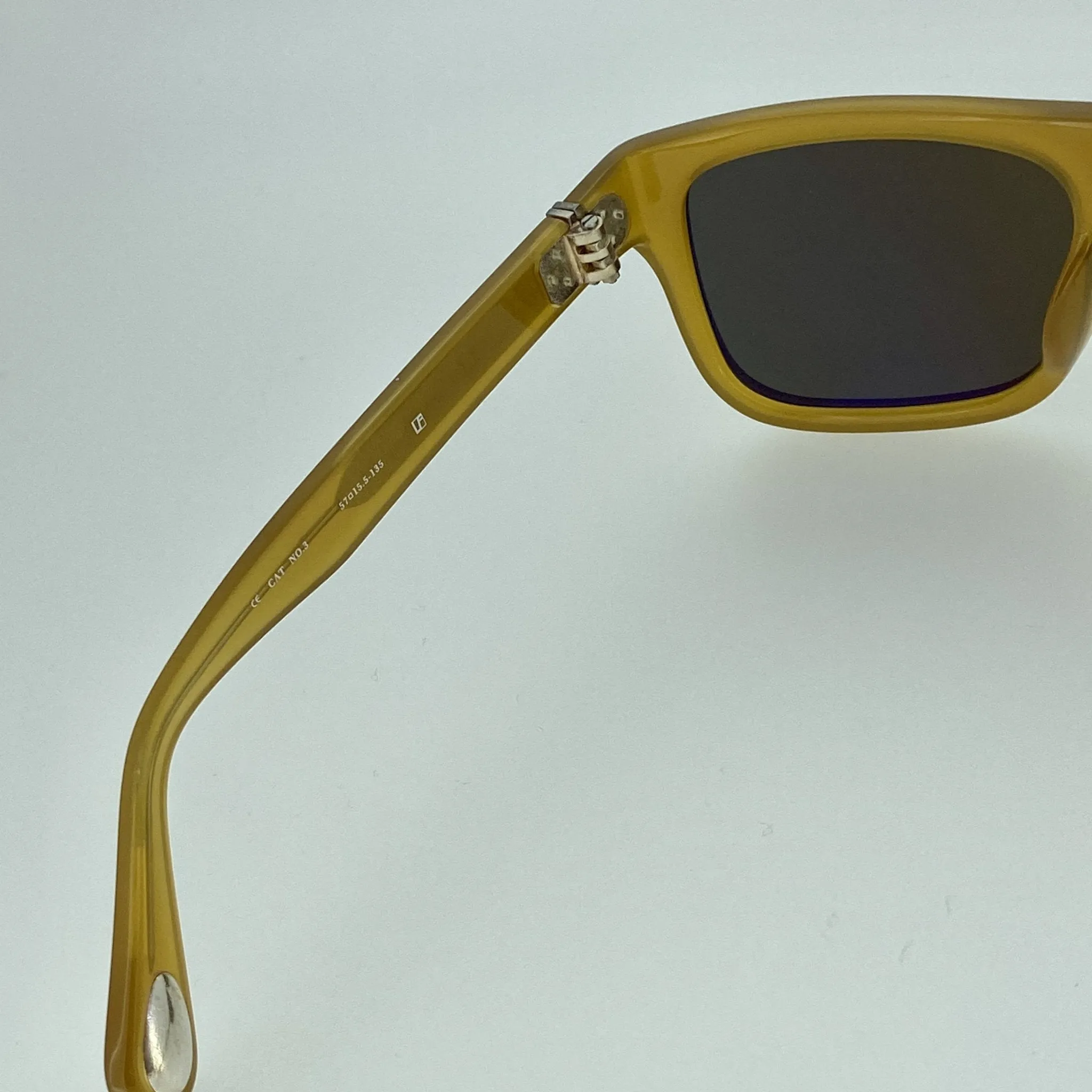Ann Demeulemeester Sunglasses Flat Top Honey Orange and Green