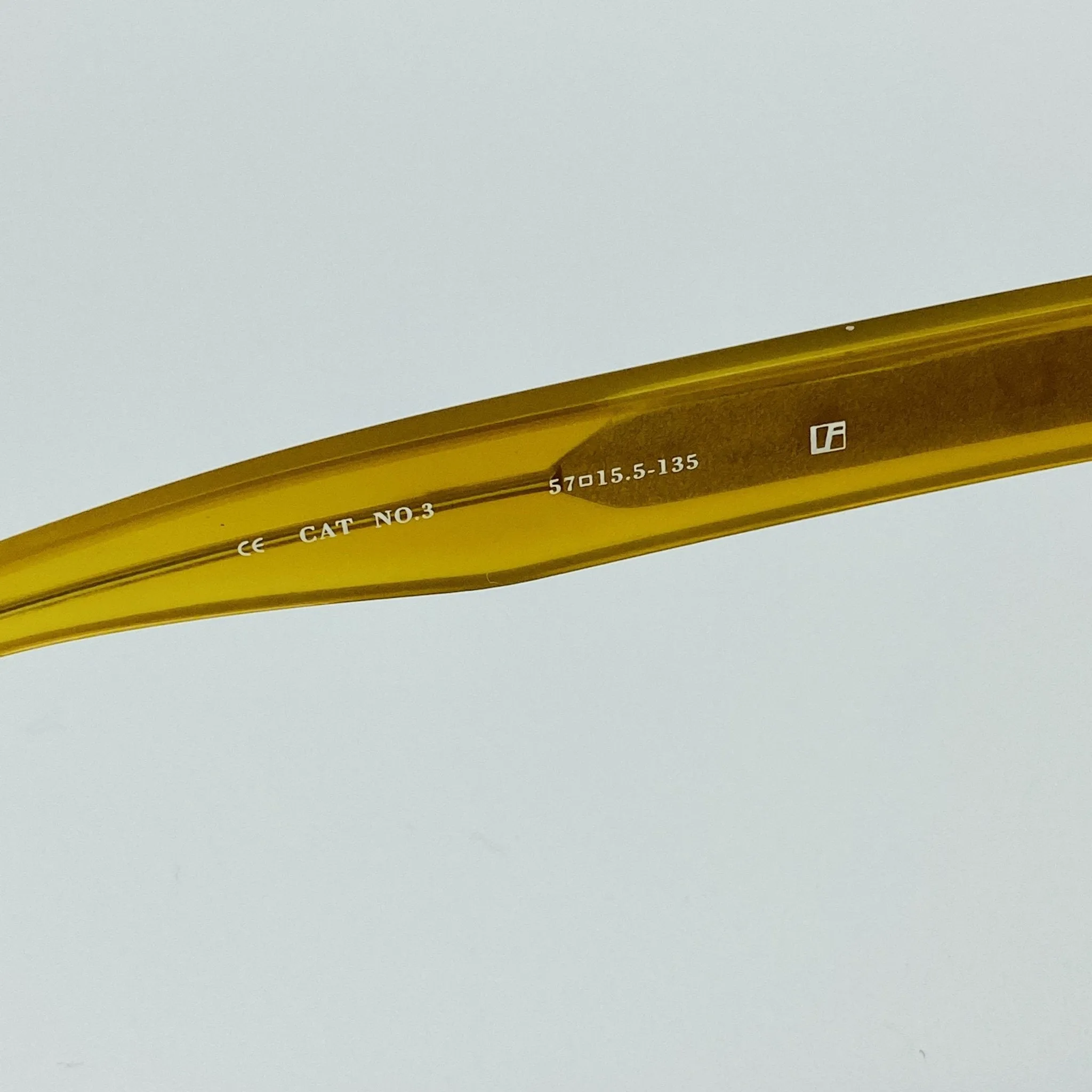 Ann Demeulemeester Sunglasses Flat Top Honey Orange and Green