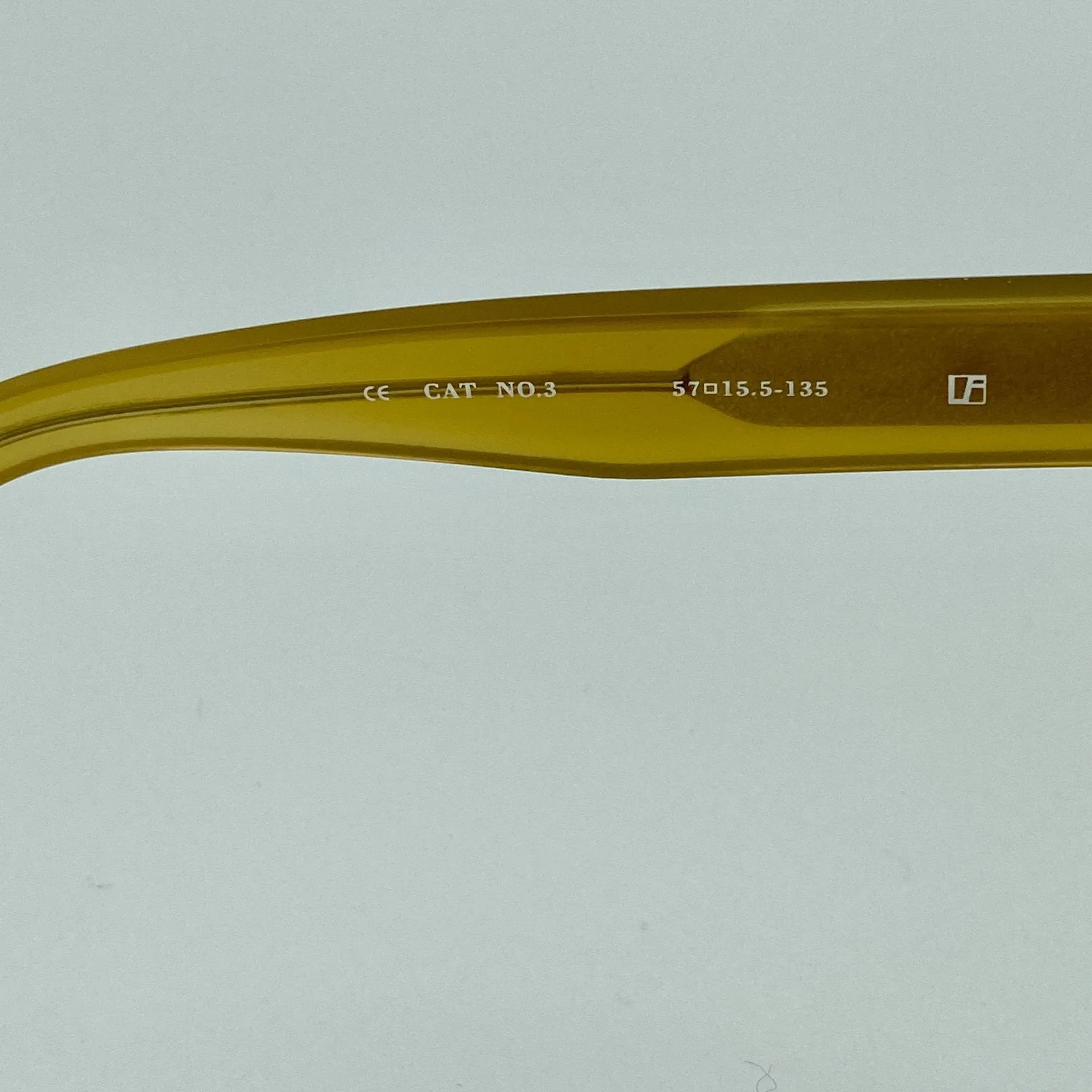 Ann Demeulemeester Sunglasses Flat Top Honey Orange and Green