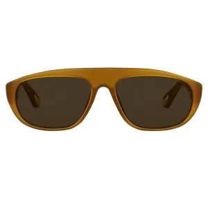 Ann Demeulemeester Sunglasses Flat Top Orange and Green
