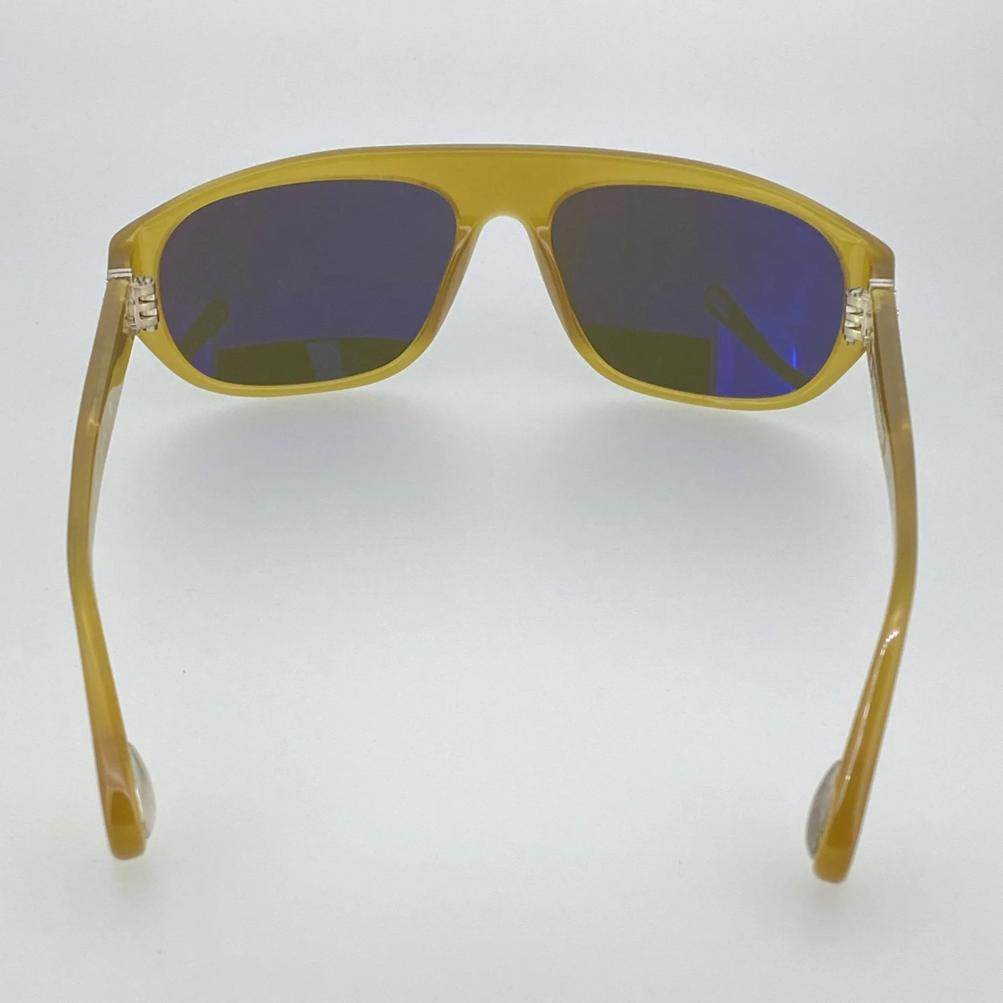 Ann Demeulemeester Sunglasses Flat Top Orange and Green