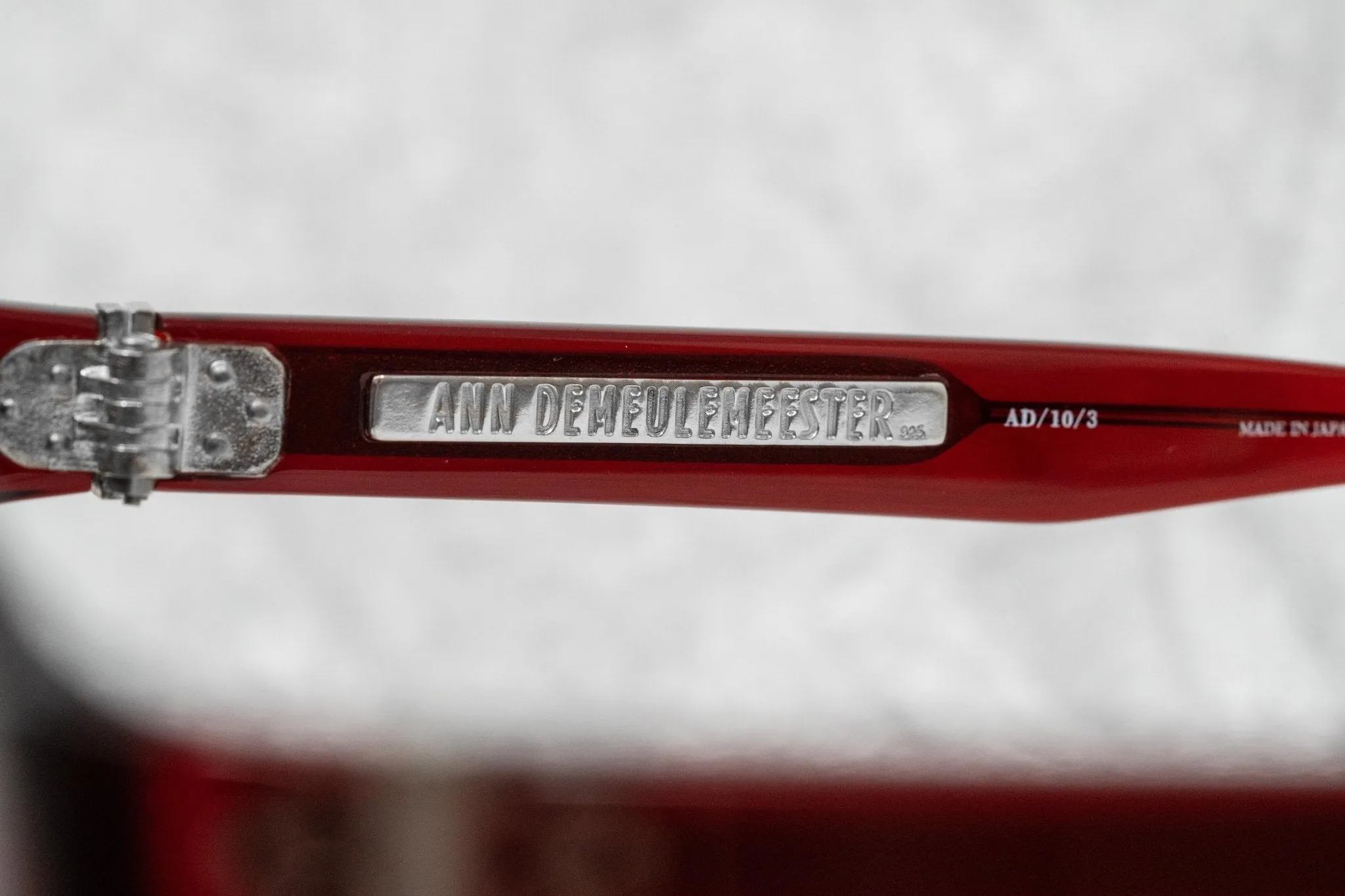 Ann Demeulemeester Sunglasses Flat Top Round Bordeaux Red and Blue