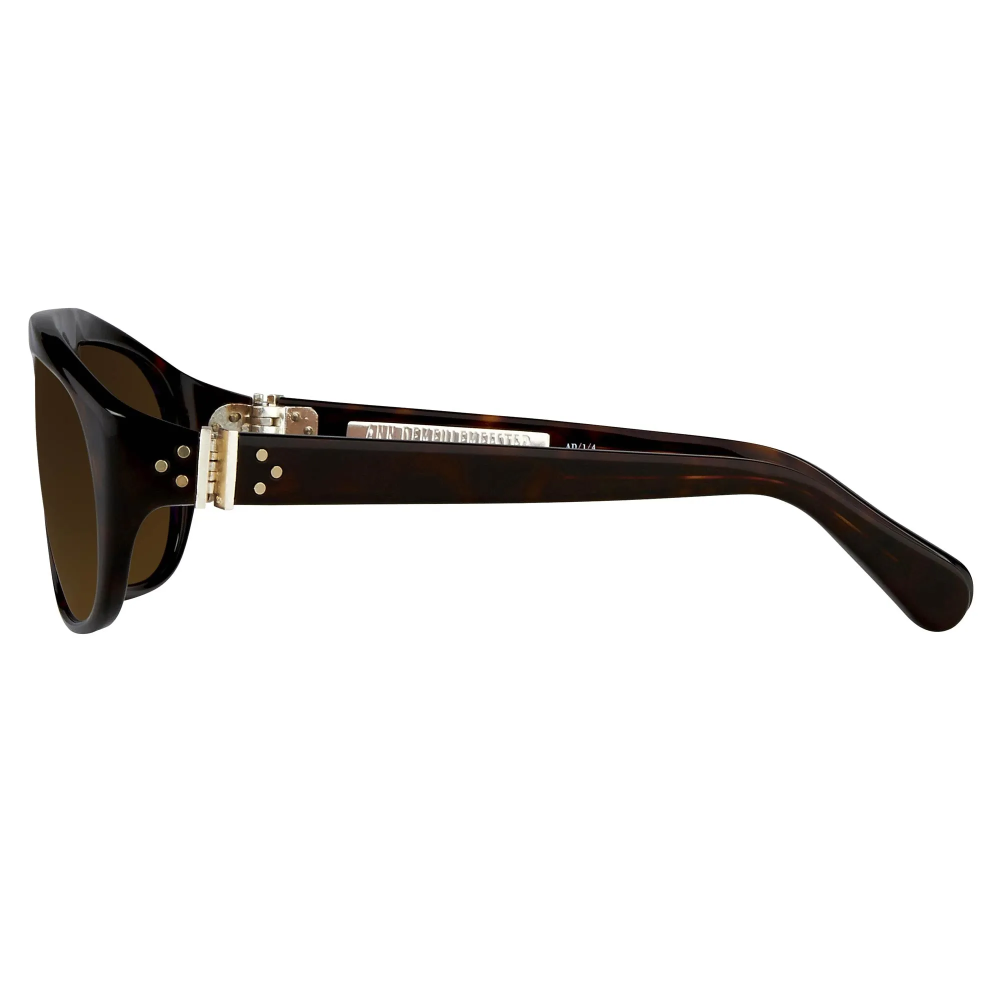 Ann Demeulemeester Sunglasses Flat Top Tortoise Shell and Brown