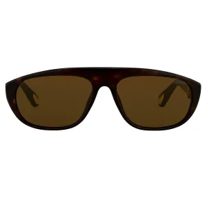Ann Demeulemeester Sunglasses Flat Top Tortoise Shell and Brown