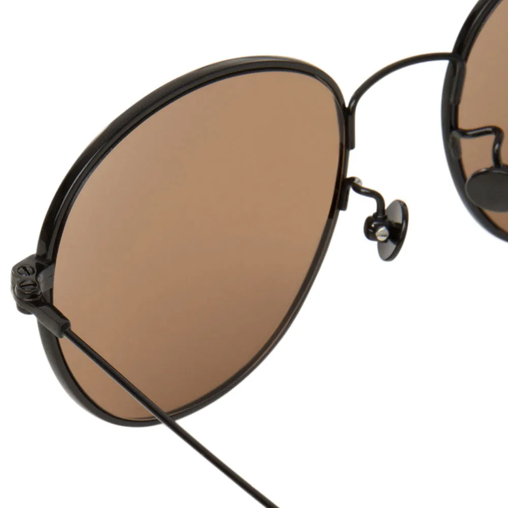 Ann Demeulemeester Sunglasses Oval Black and Brown