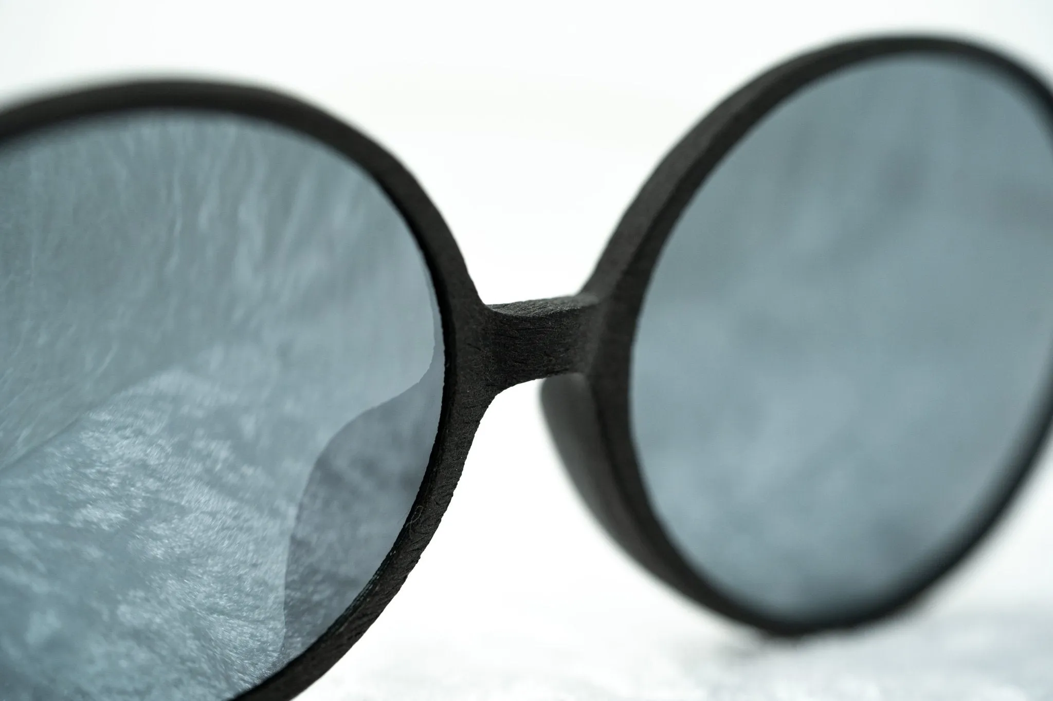 Ann Demeulemeester Sunglasses Oval Black and Grey Mirror AD64C2SUN