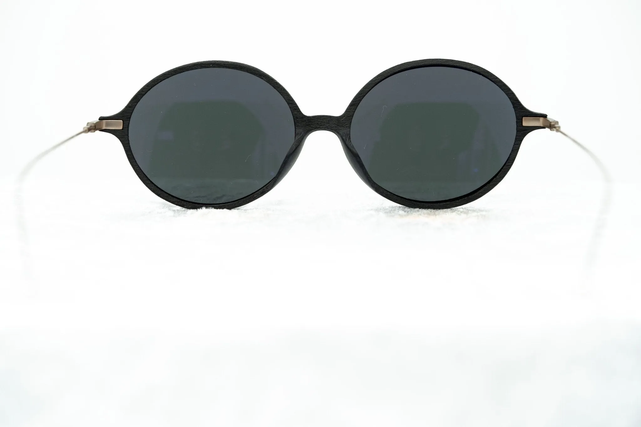 Ann Demeulemeester Sunglasses Oval Black and Grey Mirror AD64C2SUN