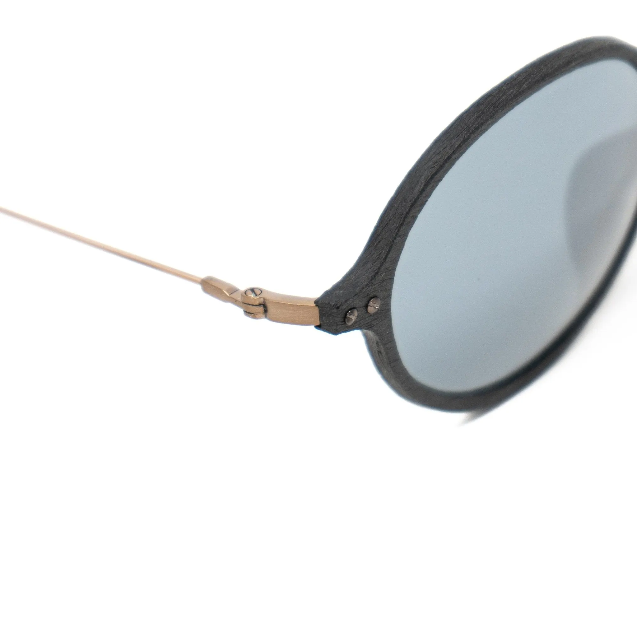 Ann Demeulemeester Sunglasses Oval Black and Grey Mirror AD64C2SUN