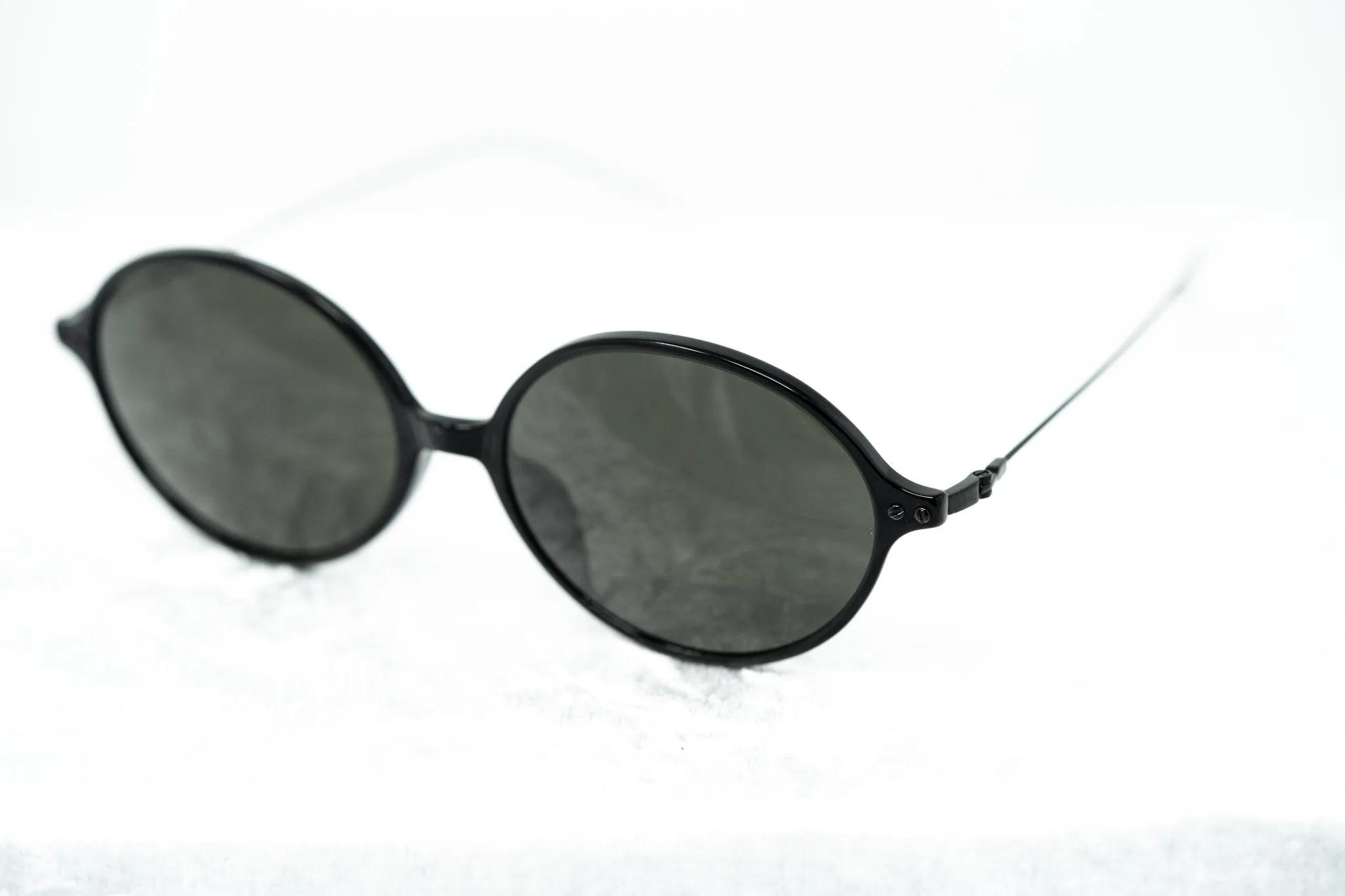 Ann Demeulemeester Sunglasses Oval Silver Black and Grey