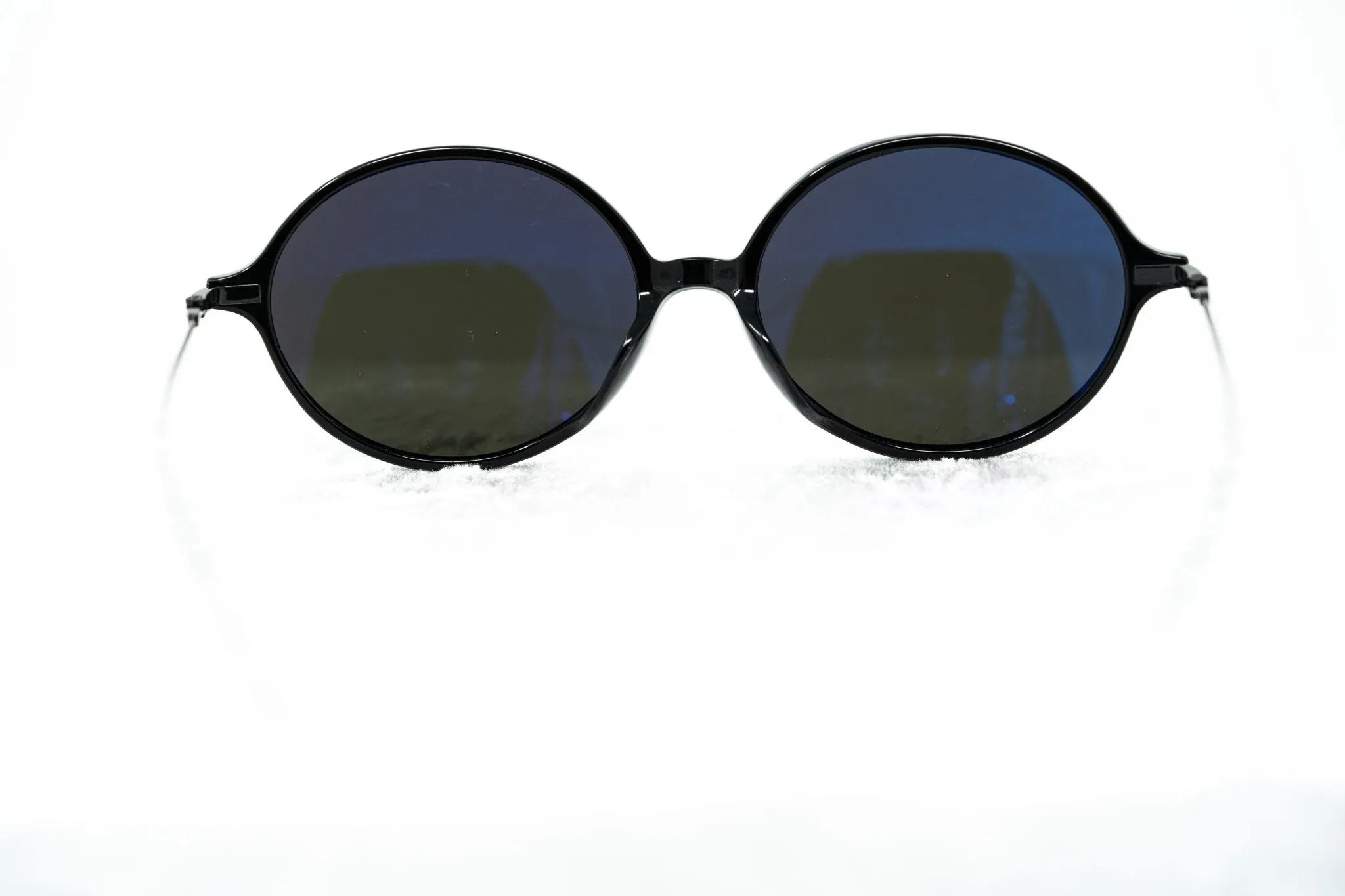 Ann Demeulemeester Sunglasses Oval Silver Black and Grey