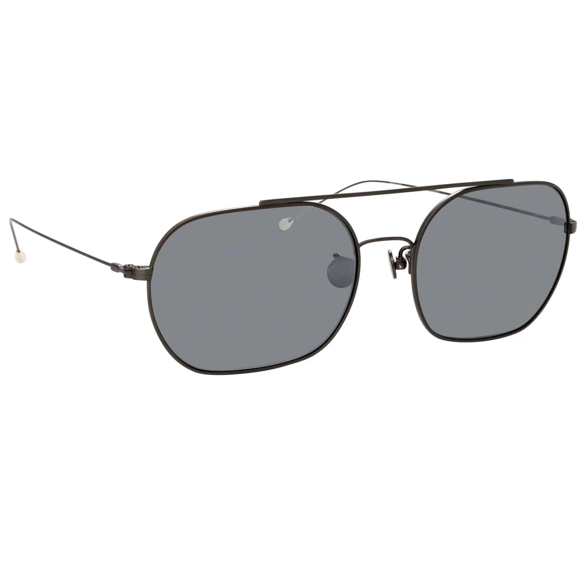 Ann Demeulemeester Sunglasses Round Gun Metal and Grey AD63C2SUN