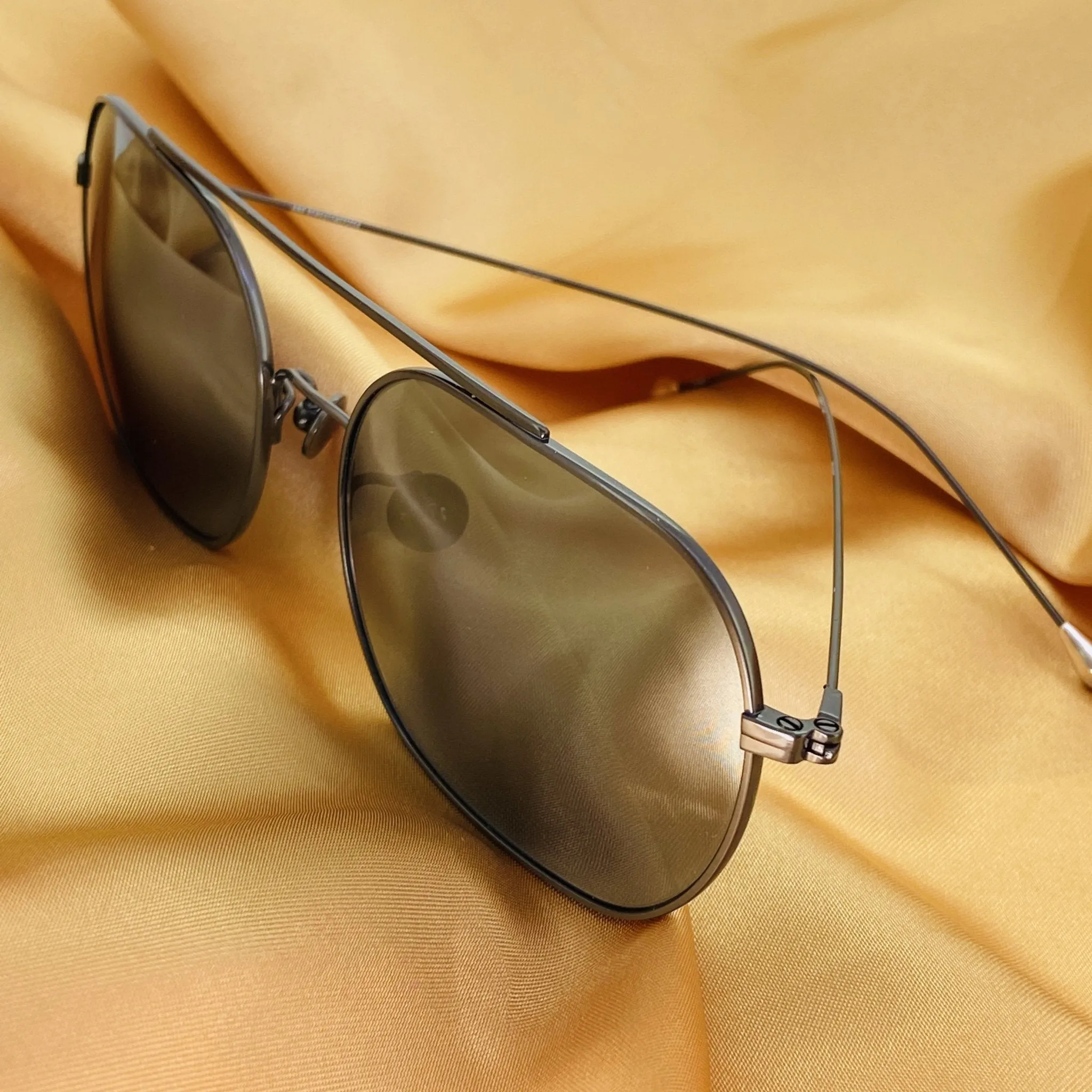 Ann Demeulemeester Sunglasses Round Gun Metal and Grey AD63C2SUN