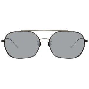 Ann Demeulemeester Sunglasses Round Gun Metal and Grey AD63C2SUN