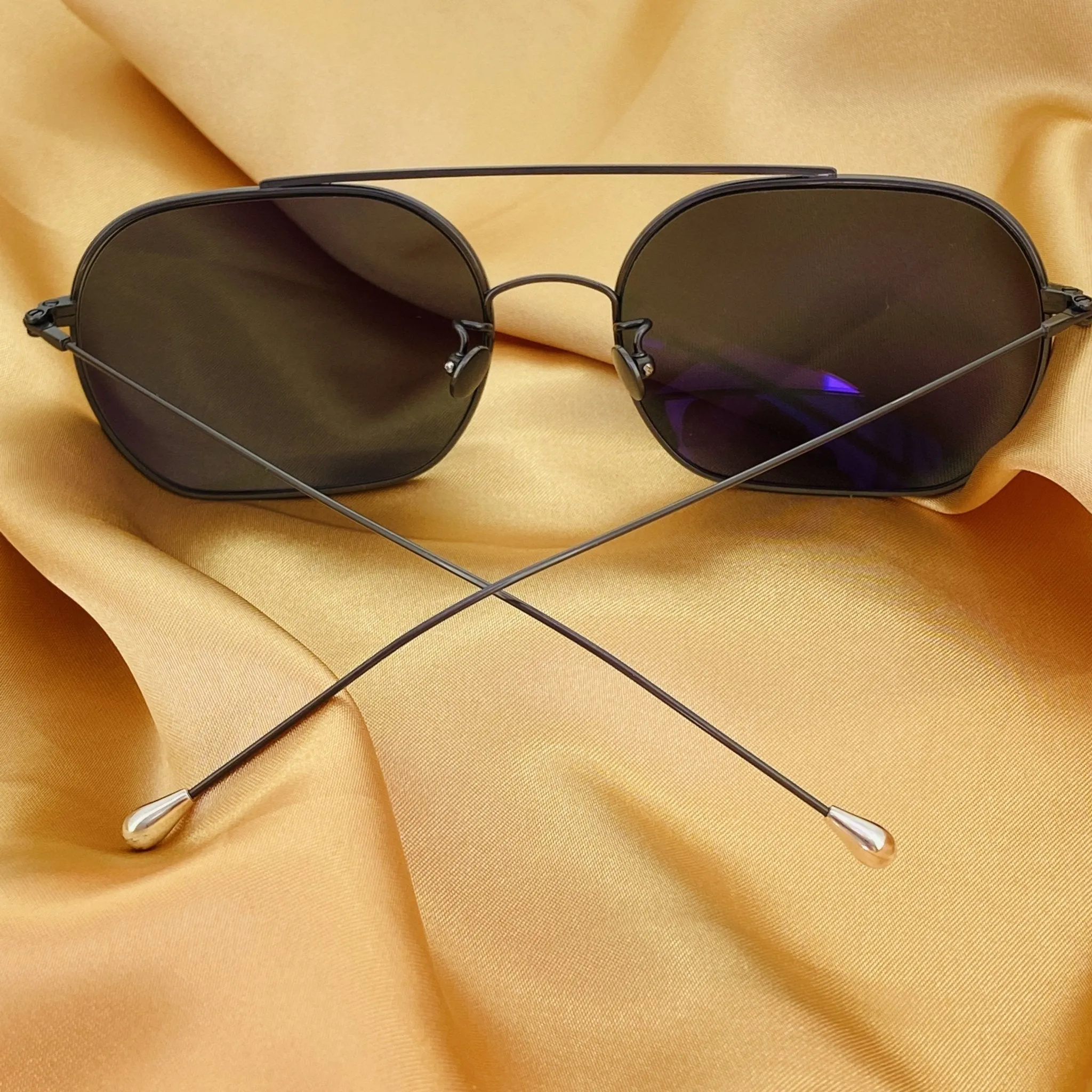 Ann Demeulemeester Sunglasses Round Gun Metal and Grey AD63C2SUN