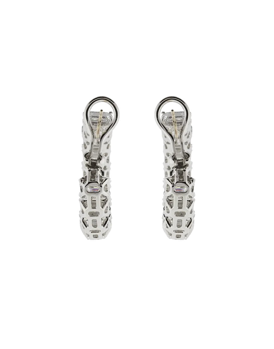 Asscher Cut Hoop Earrings