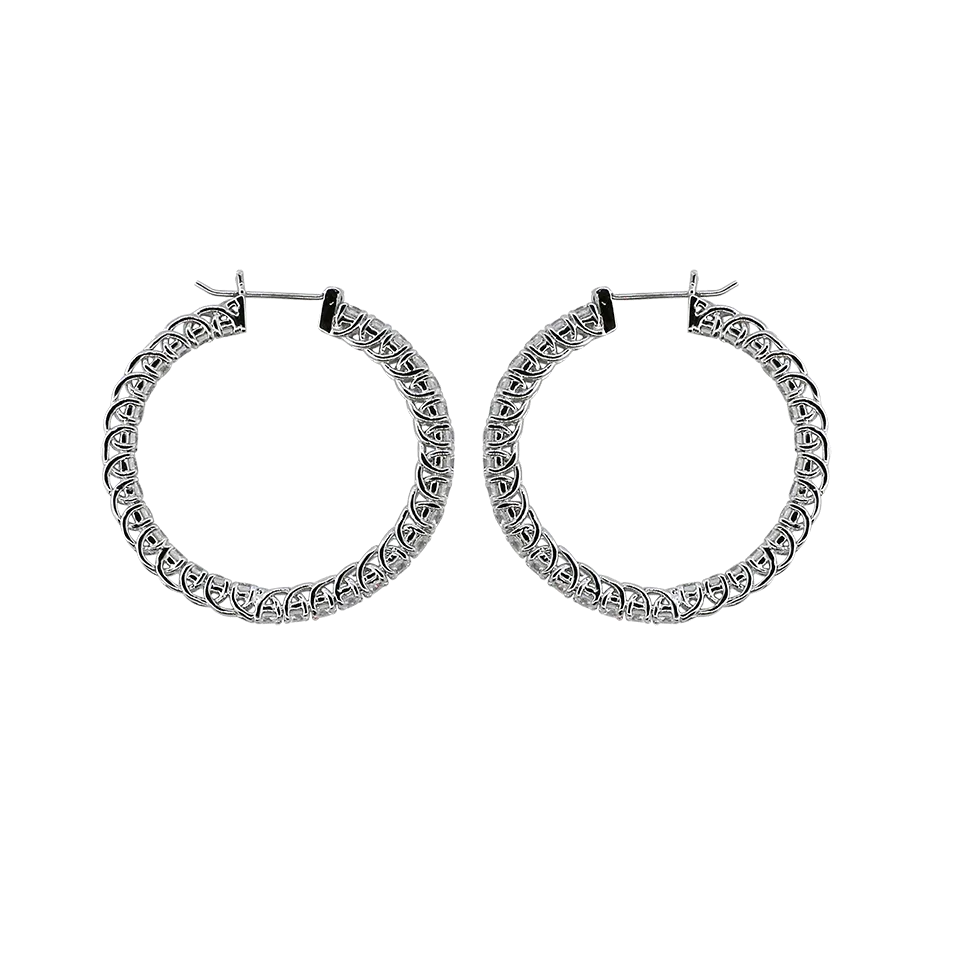 Asscher Cut Hoop Earrings