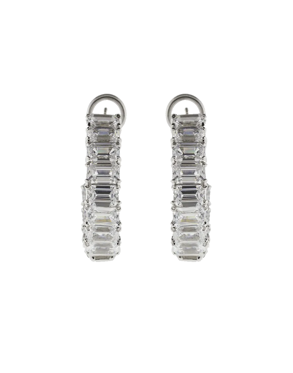 Asscher Cut Hoop Earrings