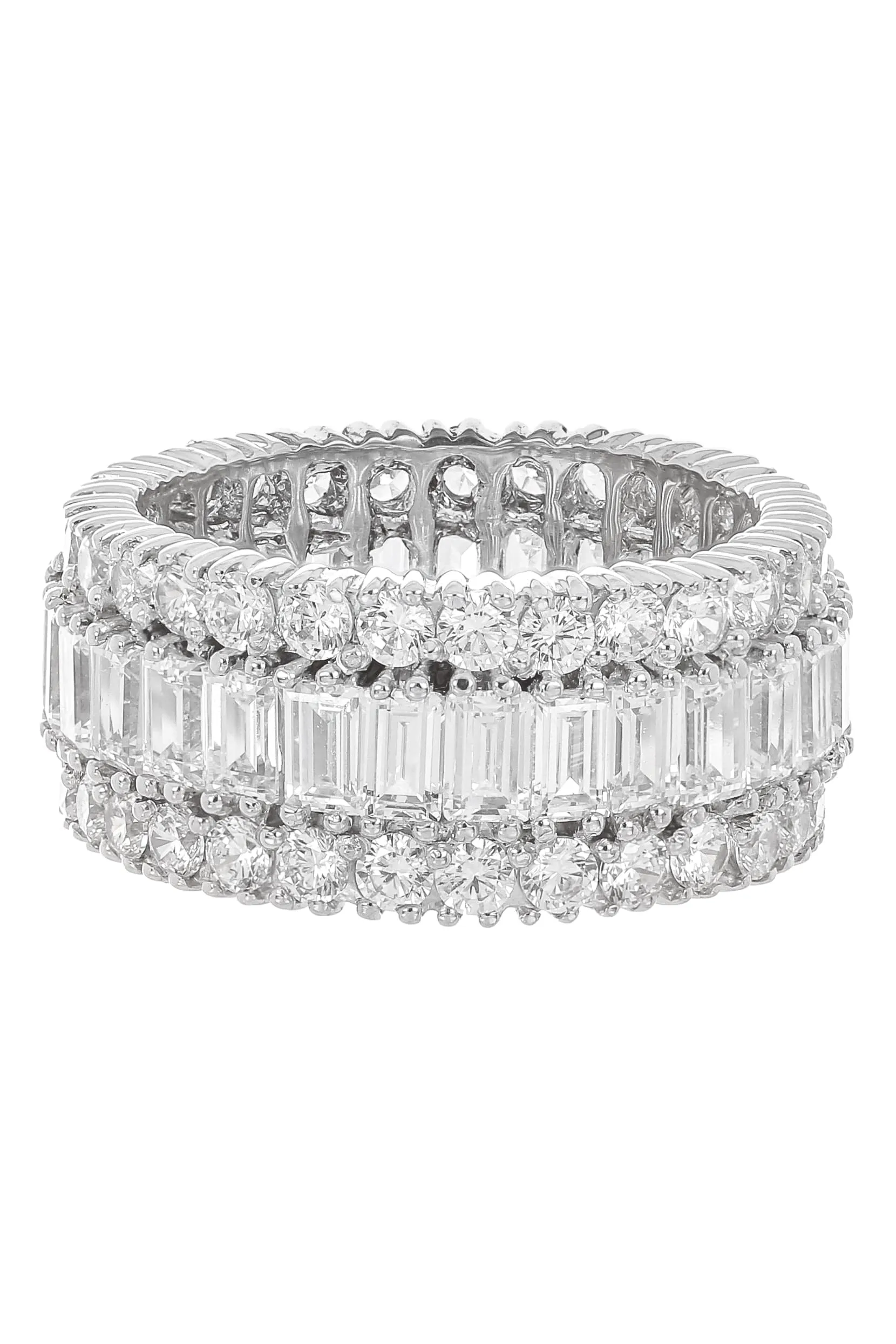 Baguette Stacked Eternity Band