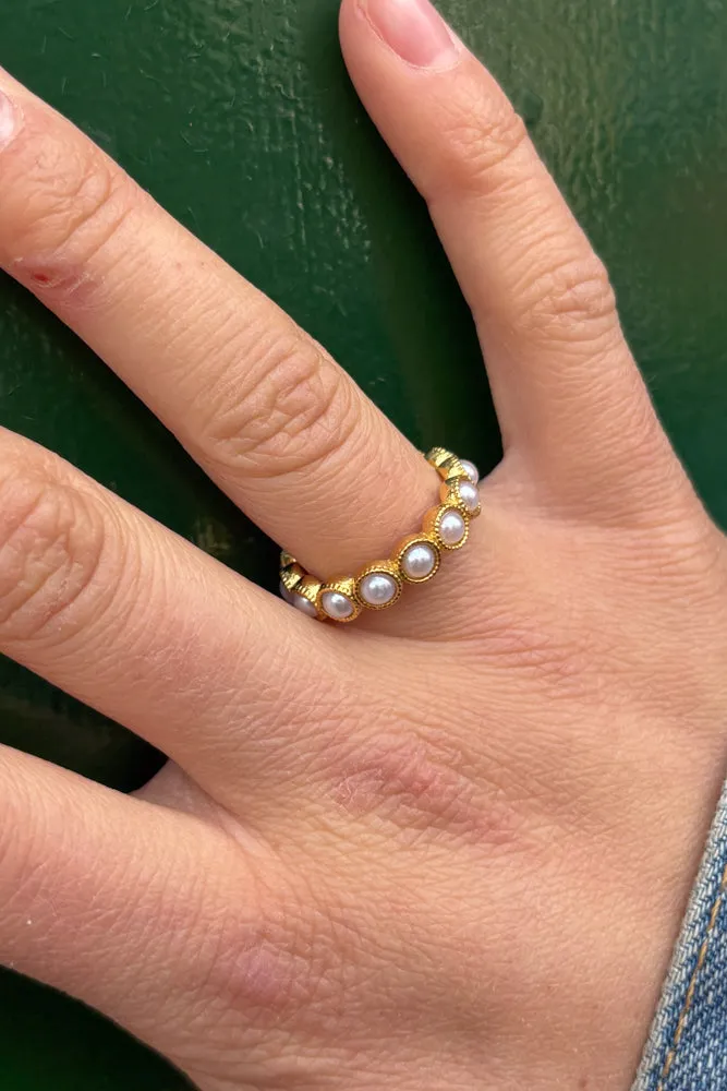 Bazou Minimalist Pearl Ring