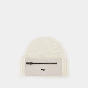 Beanie - Y-3 - Wool - White