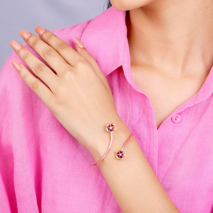 Bhumi Rose Gold Rising Bell Mallow Bracelet Giva