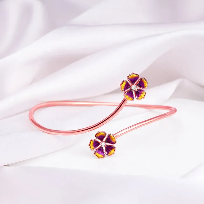 Bhumi Rose Gold Rising Bell Mallow Bracelet Giva