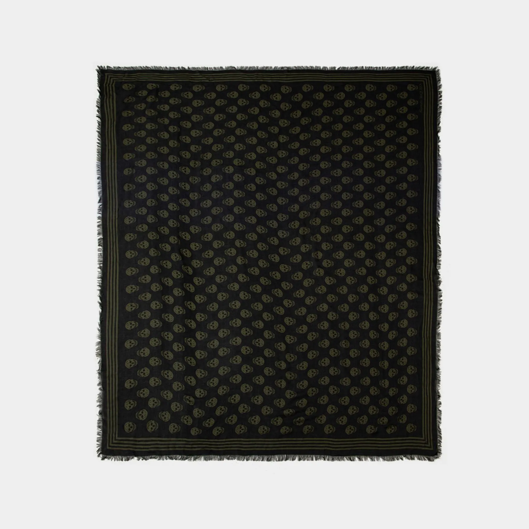 Biker Scarf - Alexander Mcqueen - Cotton - Black/Khaki