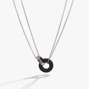 Black Onyx Textured Necklace