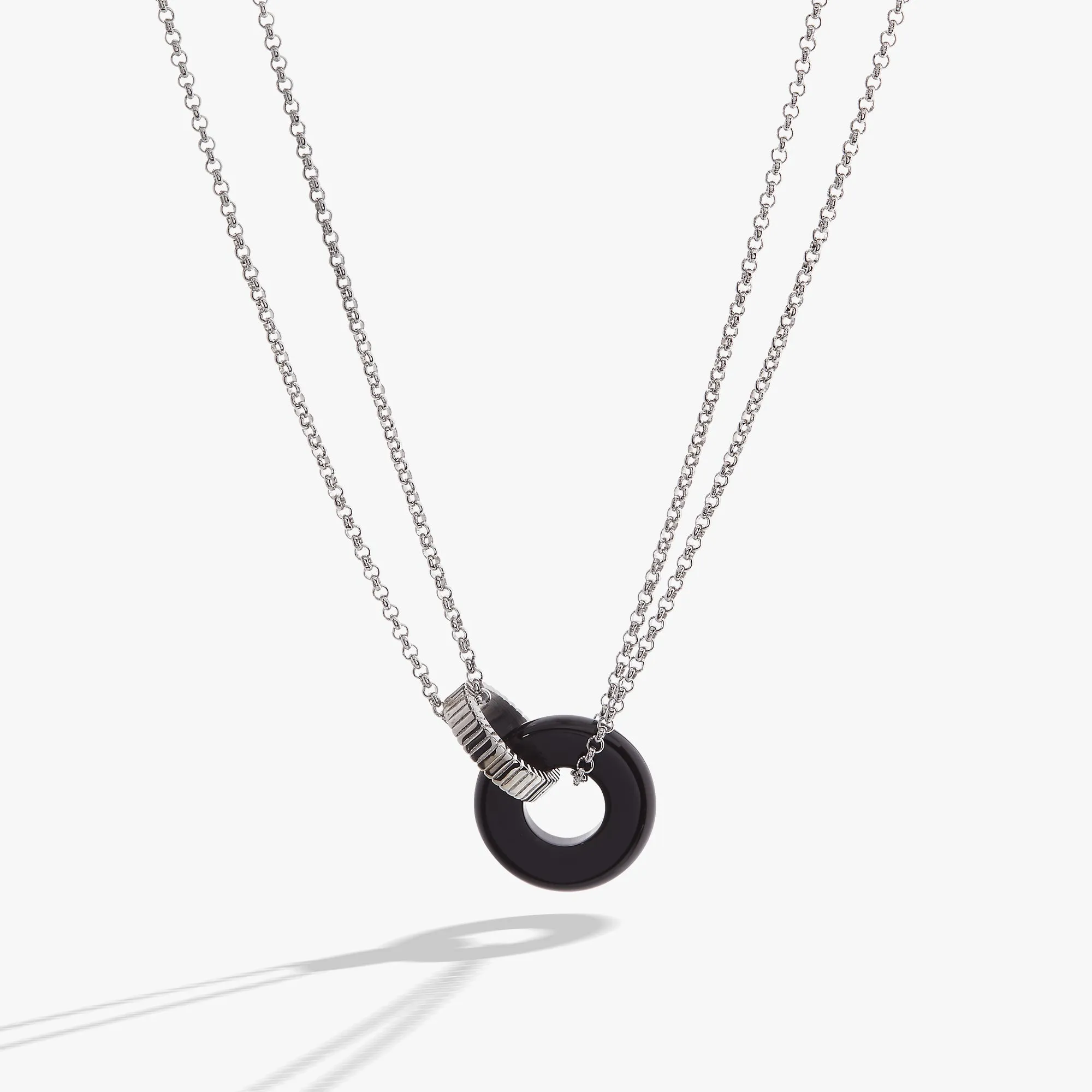 Black Onyx Textured Necklace