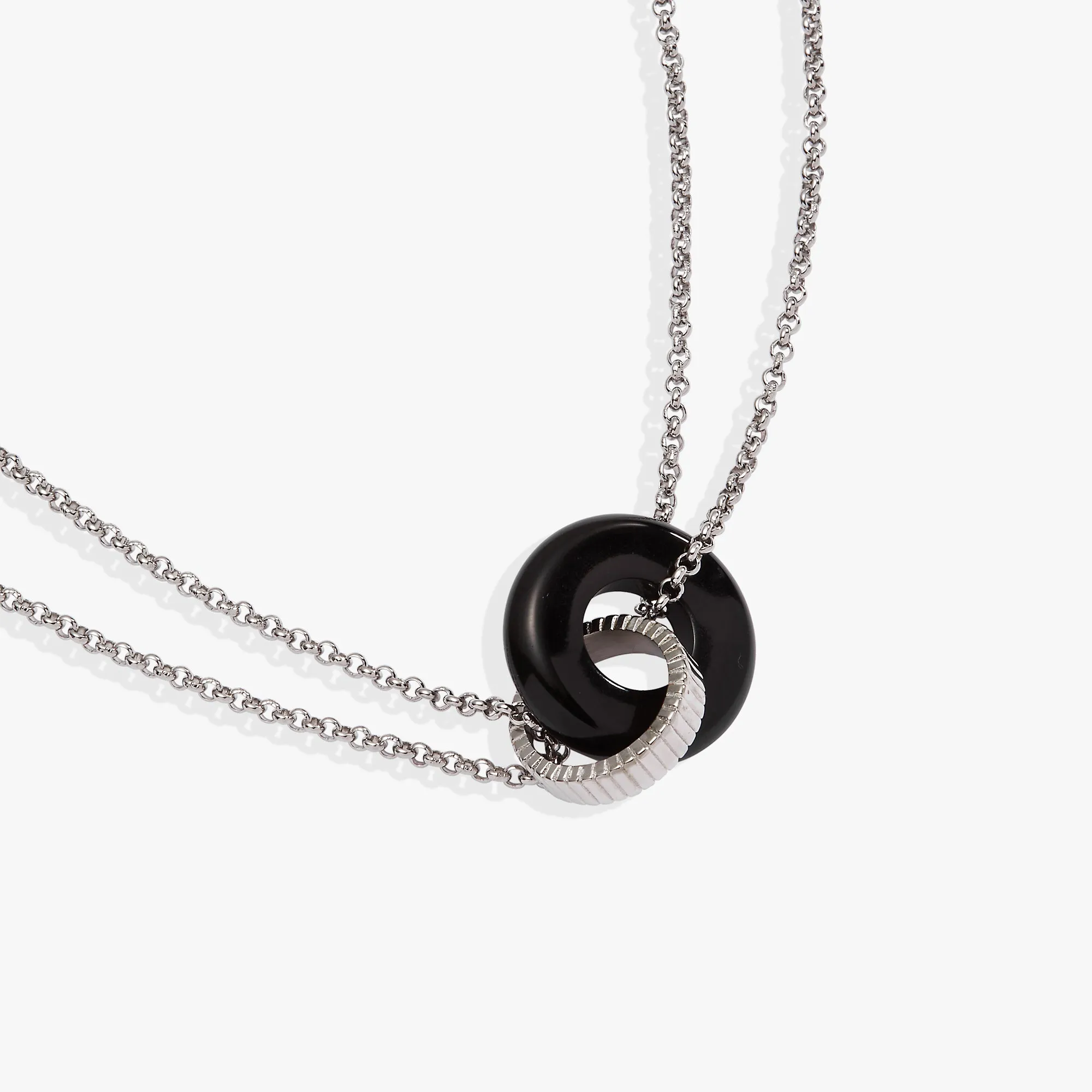 Black Onyx Textured Necklace
