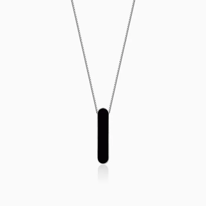 Black Rhodium Bro code Pendant With Box Chain For Him Giva