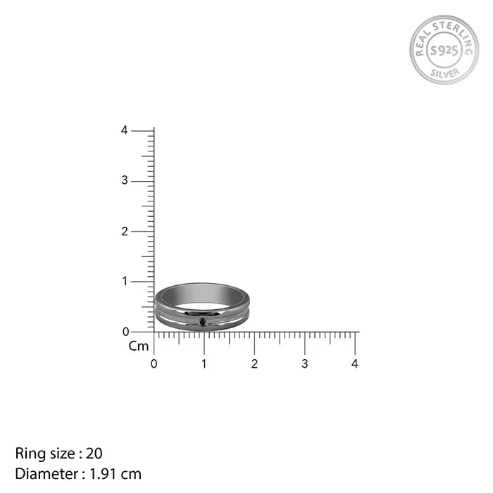 Black Rhodium Wild Wind Ring For Him Giva