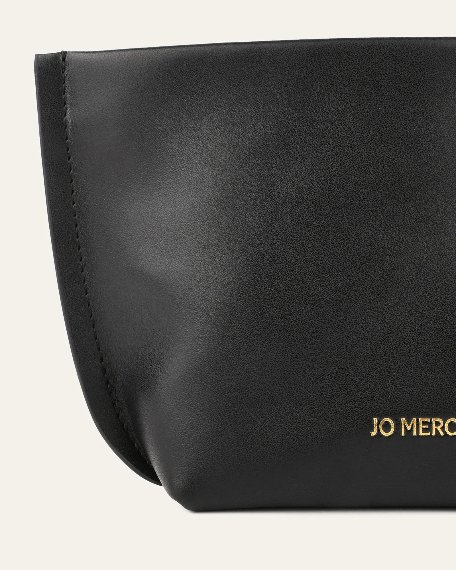 BONITO POUCH BAG BLACK LEATHER Jo Mercer