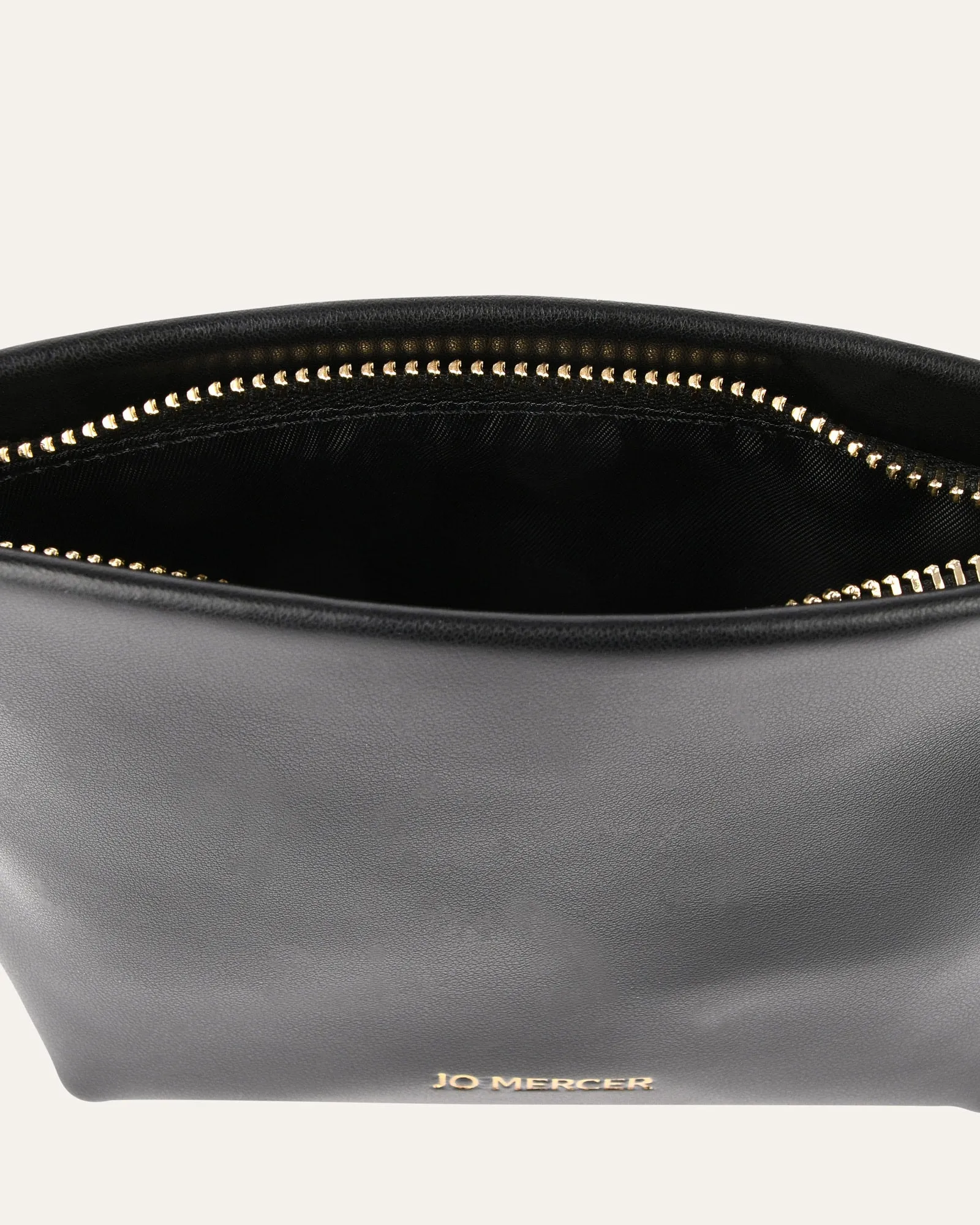 BONITO POUCH BAG BLACK LEATHER Jo Mercer