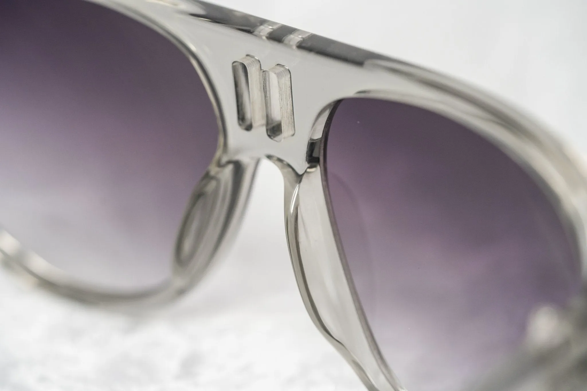 Boris Bidjan Saberi Sunglasses Translucent Smoke and Purple