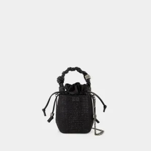 Bou Bucket Mini Strass Crossbody - Ganni - Polyester - Black