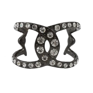 Brass Glass Stone Horseshoe Cuff