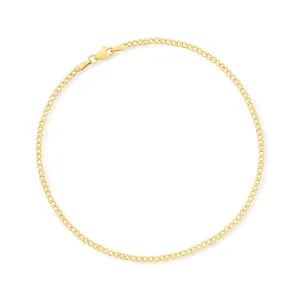Canaria 2.2mm 10kt Yellow Gold Curb-Link Anklet