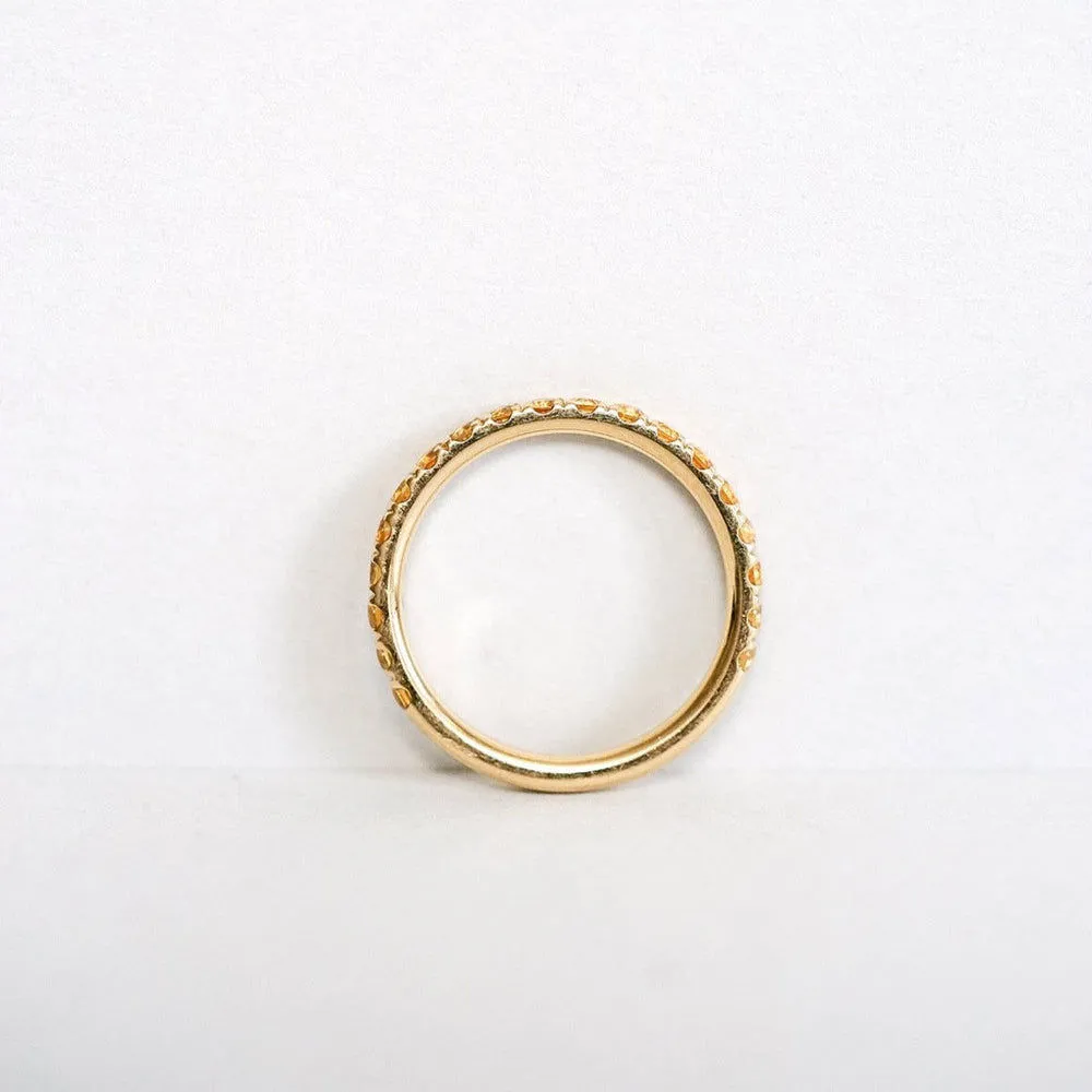 Candy Eternity Yellow 18K Gold Ring w. Sapphires