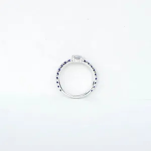 Candy Shades of Blue 18K Whitegold Ring w. Sapphires