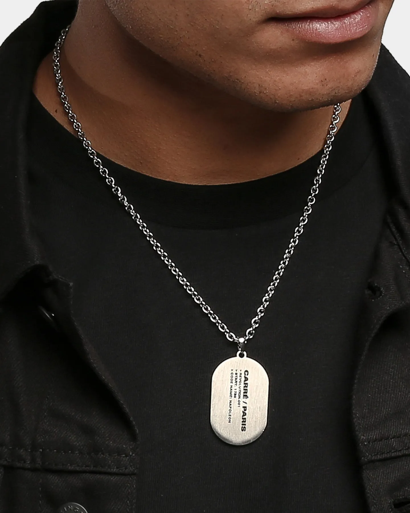 Carré Rev 001 Necklace Silver