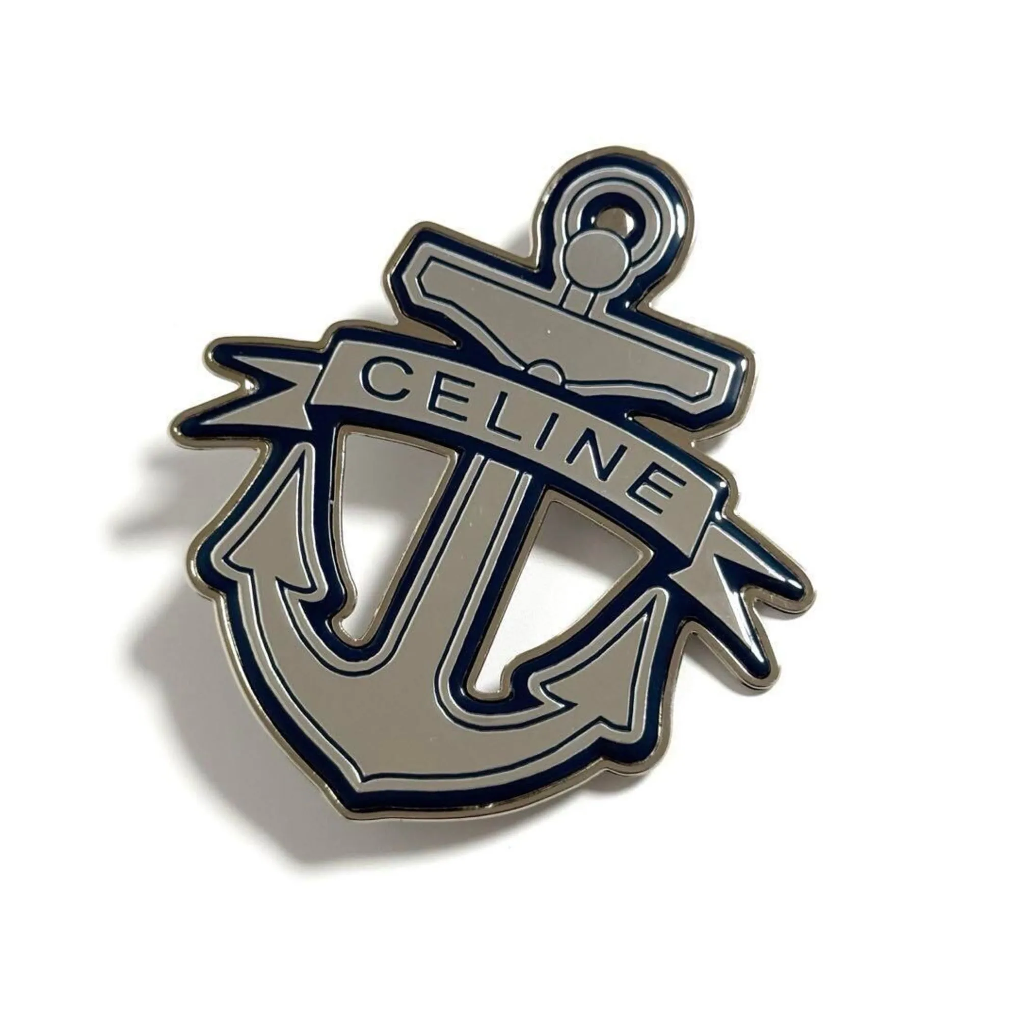 Celine blue Metal Brooch (Pre-Owned)